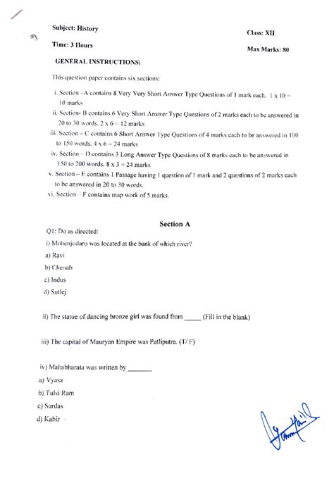 MTP History 12th - By Danish Razaq Lone - Subject: History Time: 3 ...