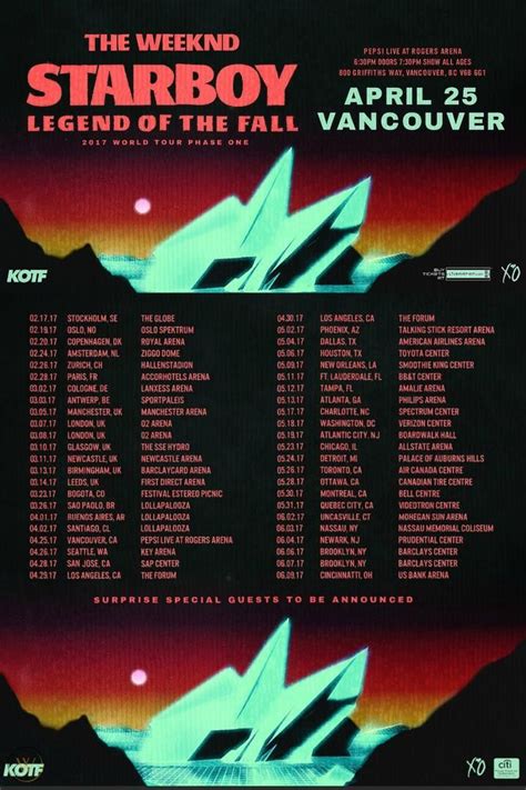 The Weeknd New Tour Dates Europe