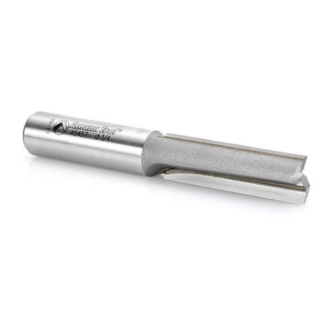 Amana Tool 45230 Carbide-Tipped Straight Plunge Router Bit – 3/4'' Diameter X 3/4'' Cutting Height X 1/4'' Shank, 2-Flute, High Production, Smooth Finish