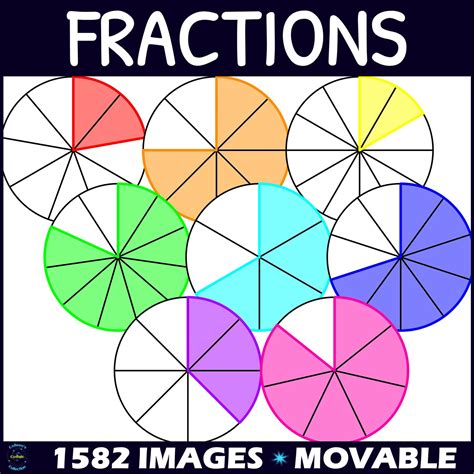 Clipart Fraction Circles and Fraction Circle GIFs BUNDLE | Made By Teachers