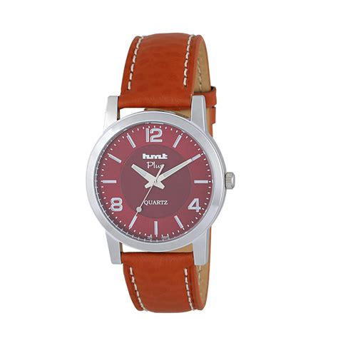 Buy HMT Plus JGSL 05 Quartz Watch for Men (Maroon) at Amazon.in