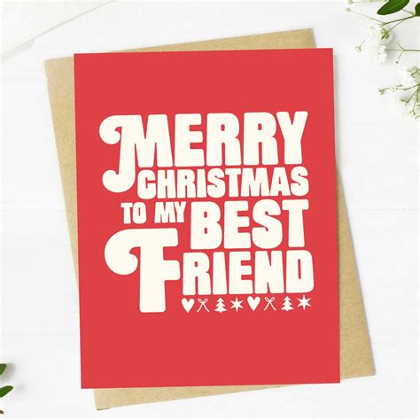 "Merry Christmas To My Best Friend" Christmas Greeting Card – Big Moods