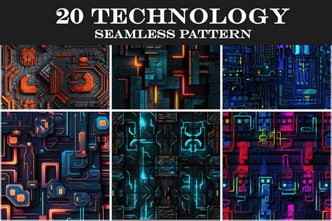 Technology Seamless Pattern 的图像结果