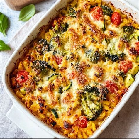 Healthy Mediterranean Vegetable Pasta Bake