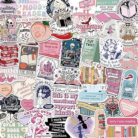 Titu Ki Baatein 50 PCS Romance Book Stickers for Kindle, Holographic ...