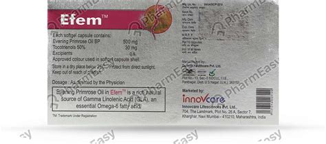 Buy Efem Strip Of 10 Capsules Online at Flat 15% OFF | PharmEasy