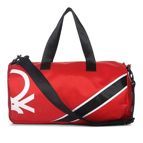 United Colors of Benetton Polyester 43 cms Red Gym Shoulder Bag ...