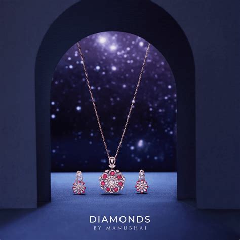 Buy Diamond Necklace Online | Diamond Set Online Manubhai Jewellers
