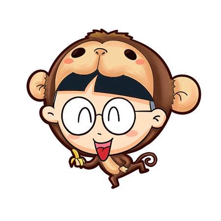 十二生肖猴插画图片-包图网