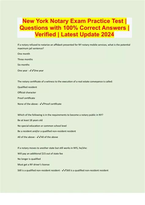 Image result for Notary Test Examples