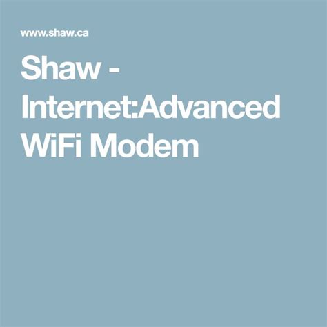 Image result for Shaw Modem Types