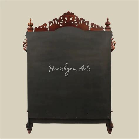 52 Wooden Designer Puja Temple with Double Drawer