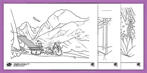 Around the World with Max and Lemon Colouring Pages - Twinkl