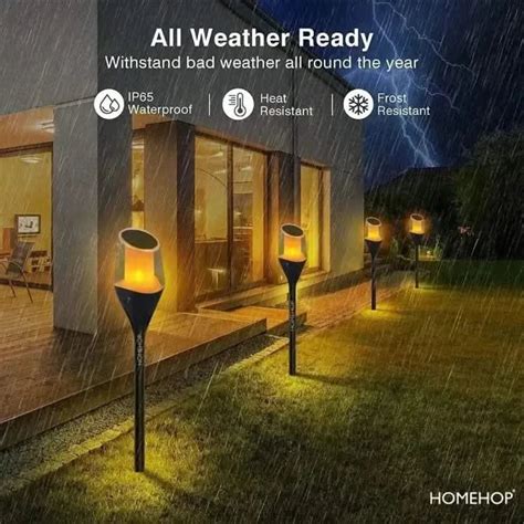 Outdoor garden light solar flickering led flame lights for decorations ...