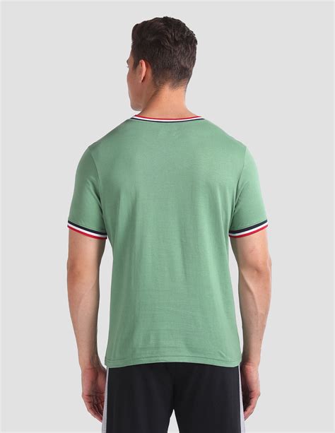 Buy Men Striped Neck Cotton OEE01 Lounge T-Shirt - Pack Of 2 Assorted|U ...