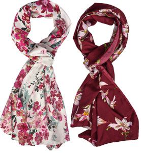 WEAVERS VILLA Floral Print Cotton Blend Women Scarf - Buy WEAVERS VILLA ...