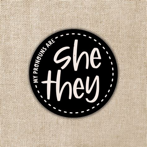 She-they Pronoun 2-inch Sticker - Etsy