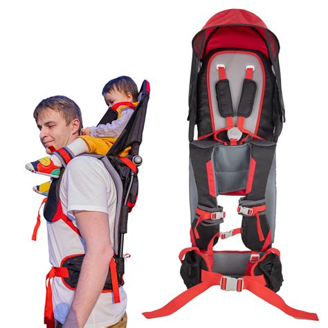 Baby Shoulder Carrier Baby Hiking Backpack Carrier with Rain Cover Sun ...