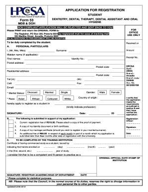 Student Registration Application Form 53 - Blank Fillable Template ...