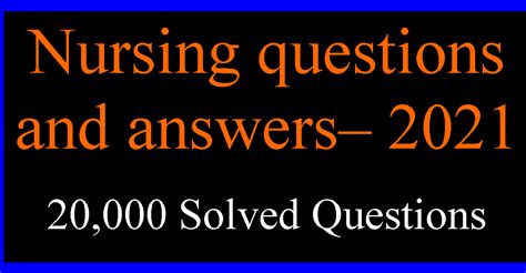 Nursing questions and answers
