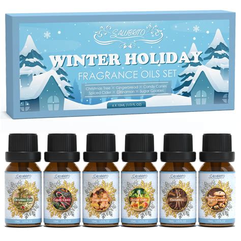 Salubrito Winter Fragrance Oils Set | Christmas Diffuser Scents & Holi ...