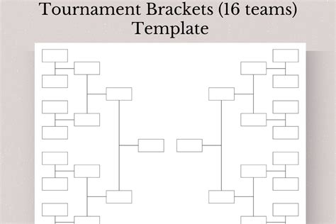 Printable Tournament Brackets Template, 16 Teams Tournament Bracket ...