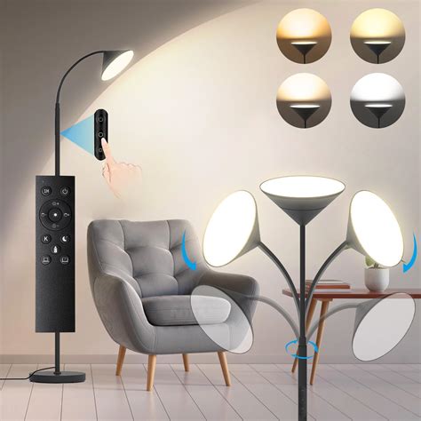 mukuxin Floor Lamp, 18W Upgraded Bright LED Floor Lamps for Living Room ...