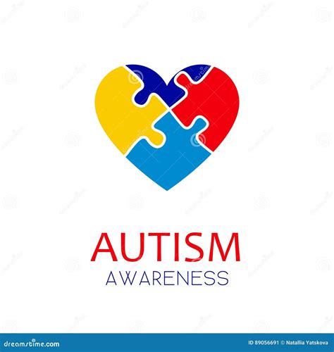 Autism Awareness Puzzle Elements Concept Stock Vector - Illustration of ...
