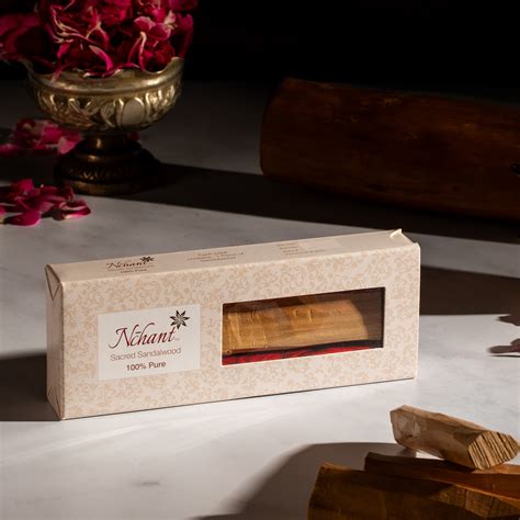 N'Chant’s Premium Sandalwood Log for Rituals, Meditation, and Energy C