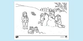 Desenhos de Inverno para Colorir | Atividade de Colorir