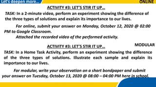 Image result for Sample Activity On Types of Solutions