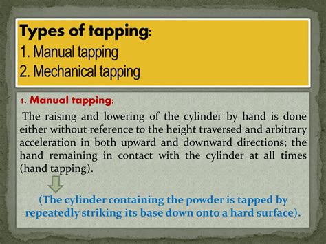 Image result for Tapping Procedure