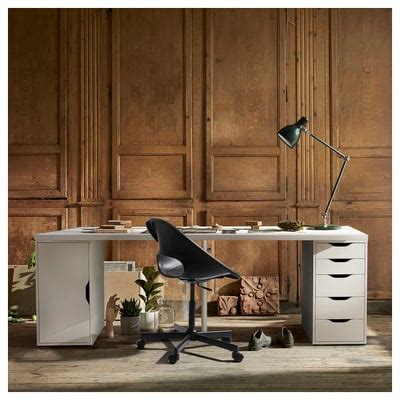 LAGKAPTEN / ALEX desk, white, 200x60 cm (783/4x235/8") - IKEA