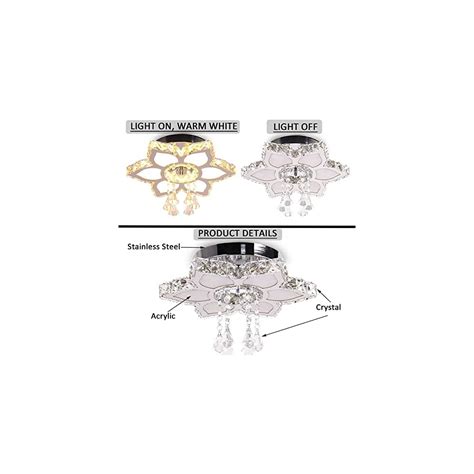 Buy xychfantligh Modern Crystal Chandelier LED Chrome Flower-Shaped ...