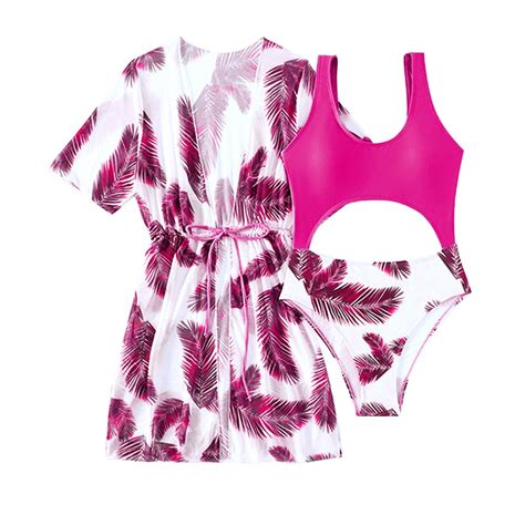 Teen Swimsuit ADIRUN Girl Swimsuit Bikini Set Tropical Print Bathing ...