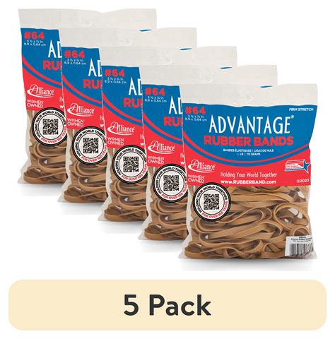 (5 pack) Alliance Advantage Rubber Bands, Size 64 (3-1/2" x 1/4"), 4 oz ...