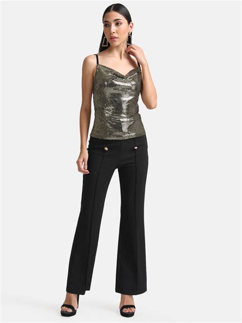 Stickon Sequin Cowl Neck Top – KAZO