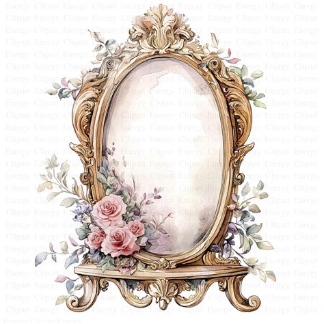 Antique Mirrors Clipart | 5 High Quality Jpg's | Digital Download ...