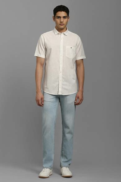 Buy Men White Textured Half Sleeves Casual Shirt Online - 39948393 ...