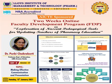 AICTE Sponsored Two Weeks Online Faculty Development Program (FDP ...
