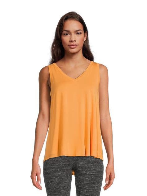 Time and Tru Women's High Low V-Neck Tank Top - Walmart.com