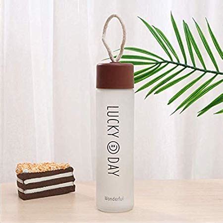 Frabjous Clear Glass Water Bottle - RED, 300 ML : Amazon.in: Home & Kitchen
