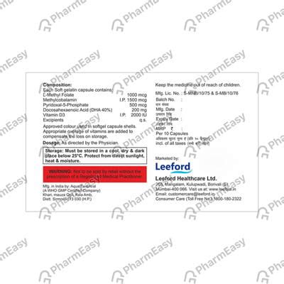 Buy Foligrace Dha Strip Of 10 Softgel Capsules Online at Flat 15% OFF ...