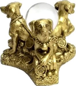 Feng Shui Art / Vastu / Feng Shui / Three Dogs with Crystal ball For ...