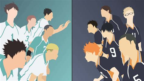 Download Aoba Johsai Vs Karasuno High Vector Art Wallpaper | Wallpapers.com