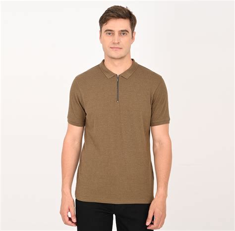 SLIM FIT POLO SHIRT WITH ZIP