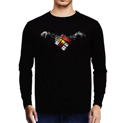 Splashing Rubik's Cube , Rubik Cube , Unisex Graphic Full Sleeves T ...