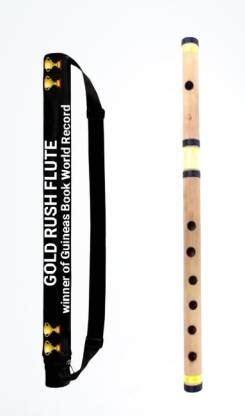 Gold Rush G Scale Medium Well Tune Beginners Flute (Bansuri) 17.5 inch ...