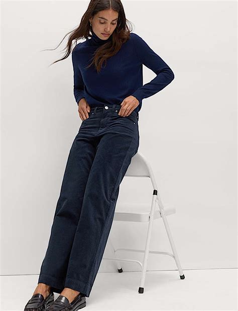 Buy Cord Wide Leg Trousers at Marks & Spencer