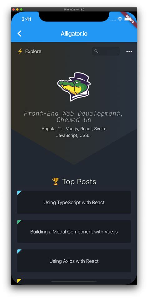 Flutter Webview Tutorial 的图像结果